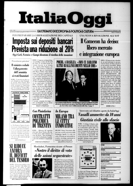 Italia oggi : quotidiano di economia finanza e politica